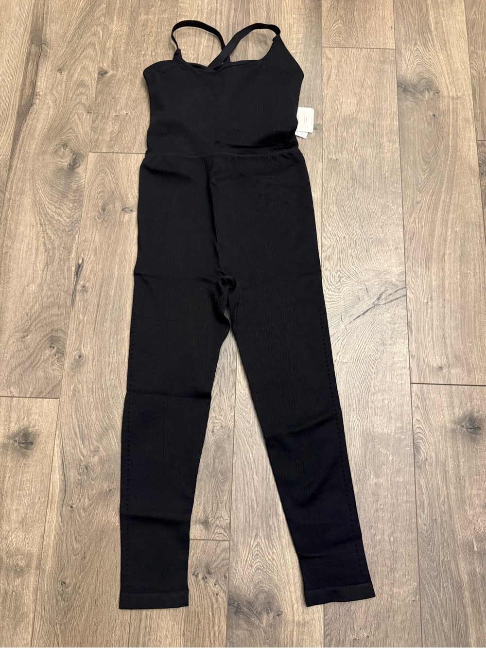 Fabletics Black Ribbed Jumpsuit